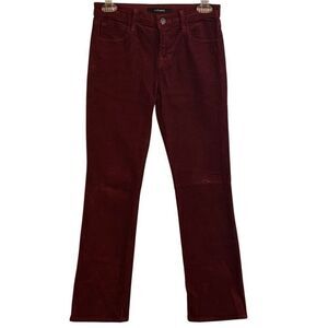 J Brand Cranberry Red Corduroy Pants Size 24